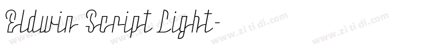 Eldwin Script Light字体转换